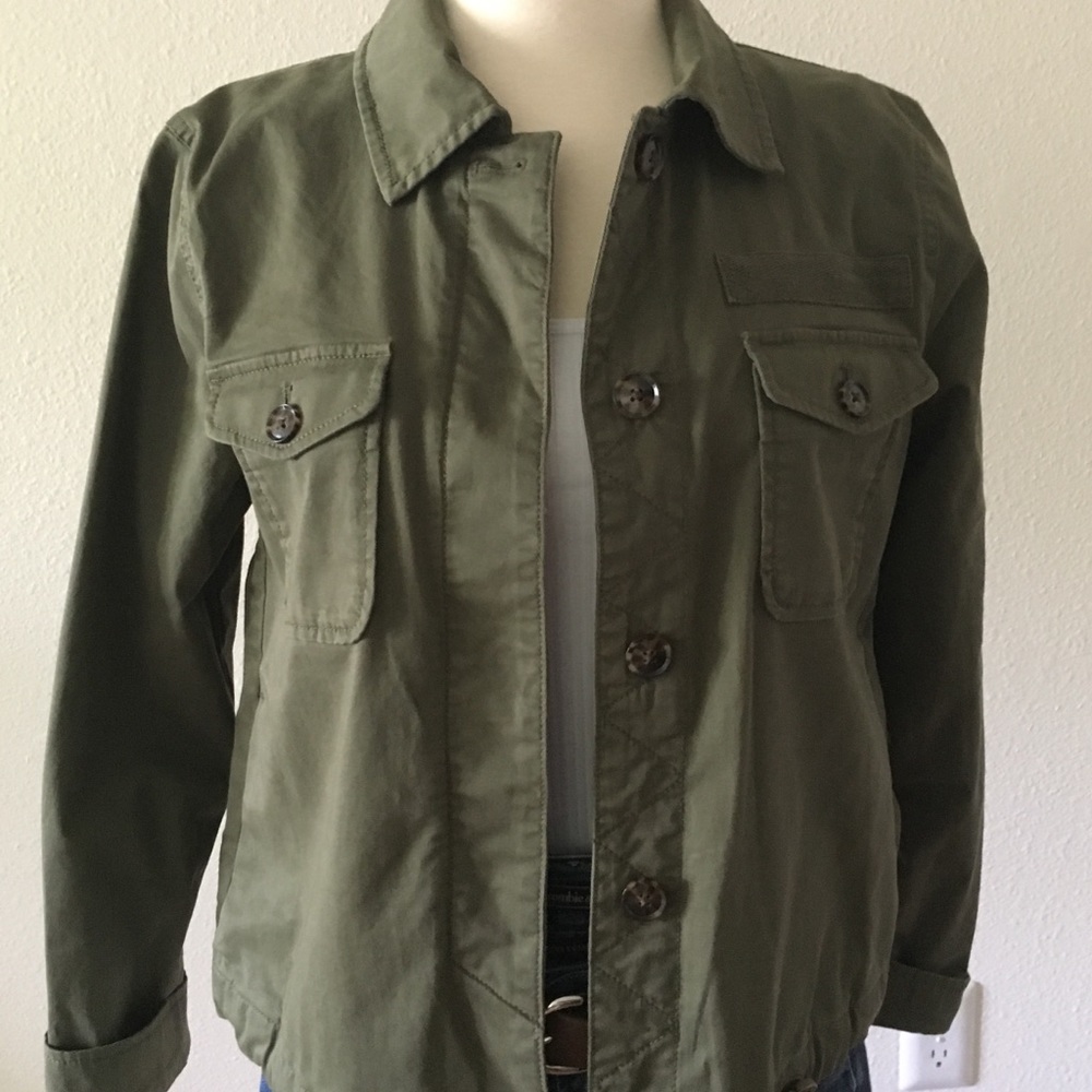 Banana Republic Cropped Utility Shirt Jacket